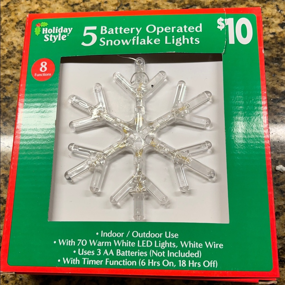 Holiday Style Snowflake Lights